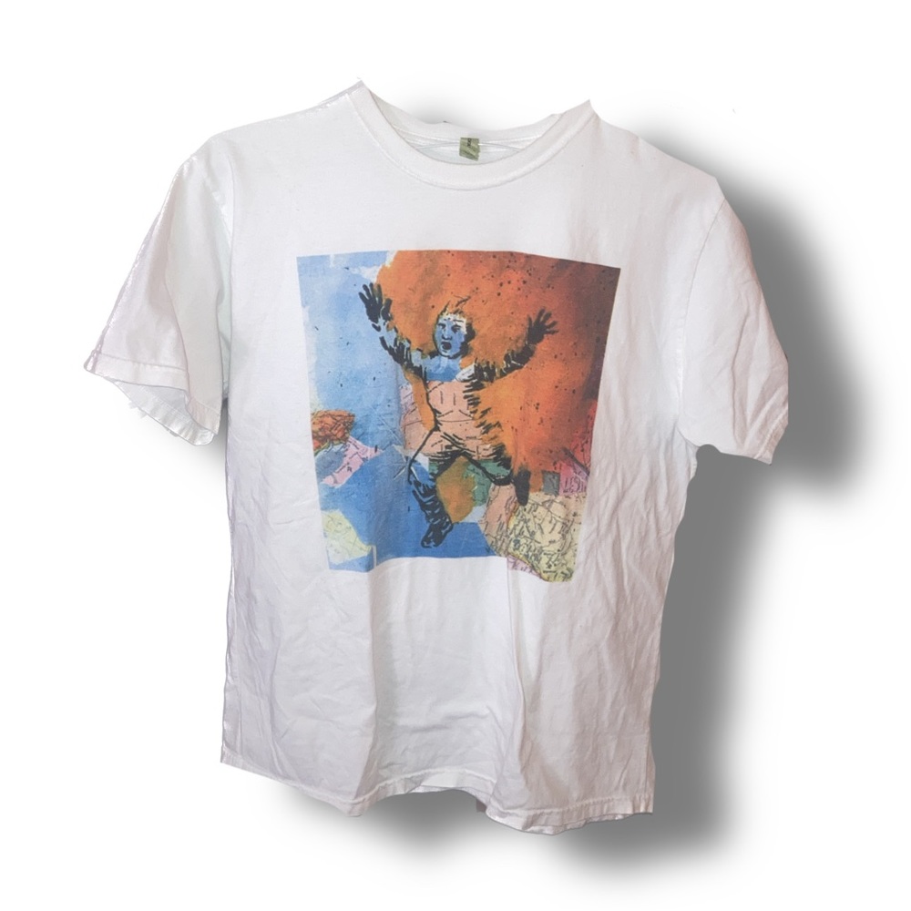 White Grunge RED HOT Graphic T-shirt